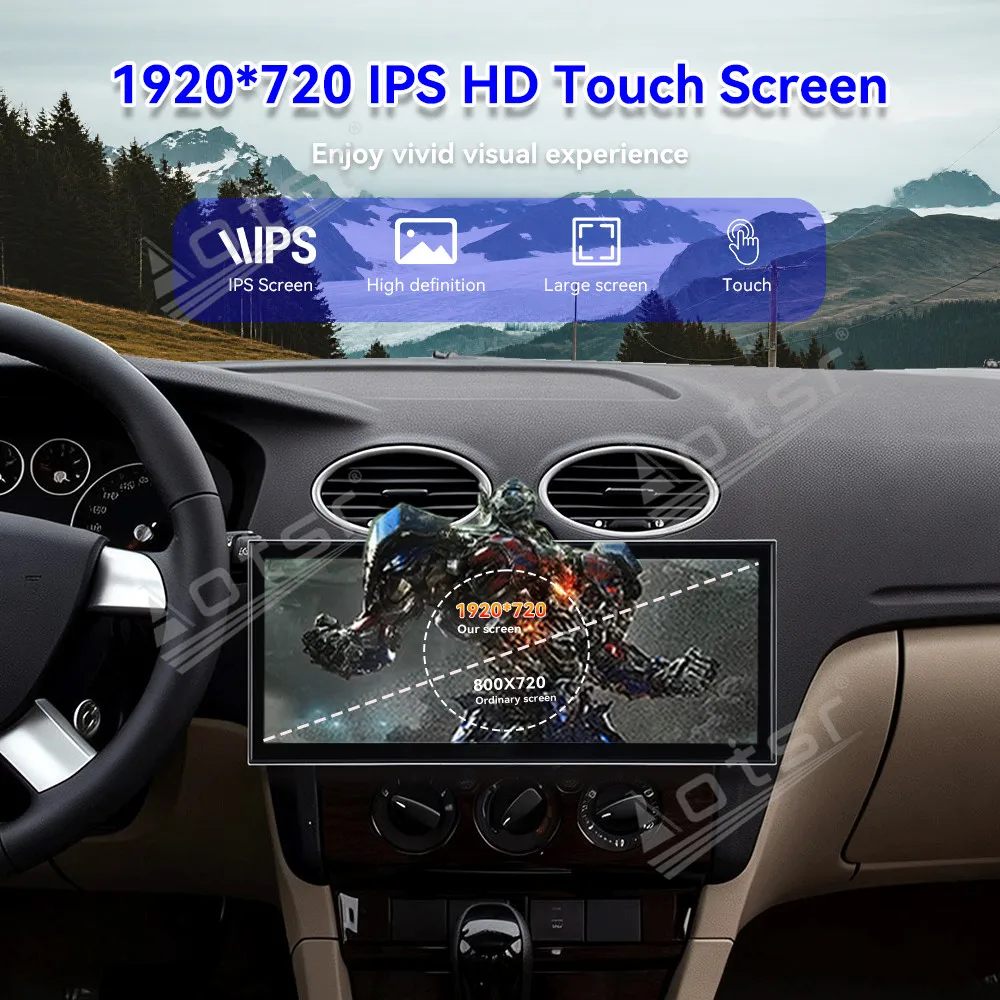 15.8 Inch InDash Touch Screen Car Radio GPS Navigation Stereo For Ford Focus 2005-2007 Multimedia CarPlay Android Auto Head Unit