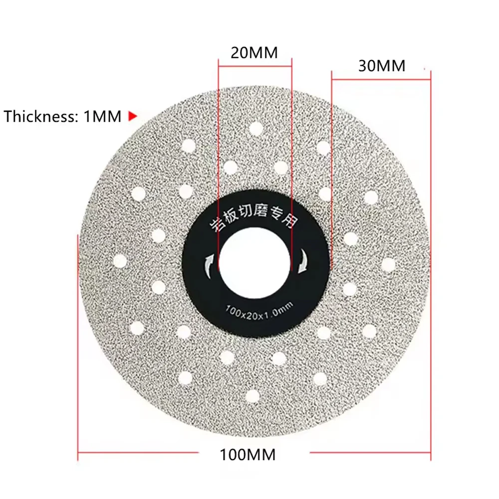 1-15Pcs Diamond Dry Cutting Disc 100mm Super Thin Cutting Disc Marble Thin Cutting Blade Discs for Porcelain Glass Ceramic Tile