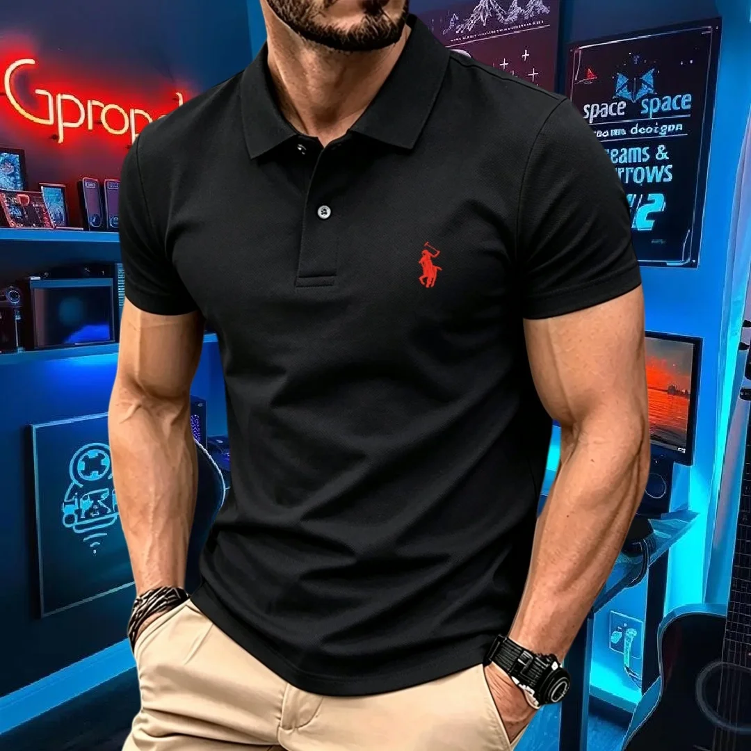 100% Baumwolle 2026 High-End-Marke Herren Kurzarm Polo Shirt Sommermode Luxus Pony Stickerei Design Boutique Golf Tops Freizeit Business T-Shirt