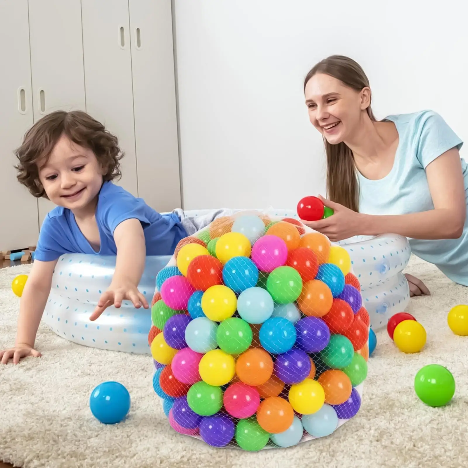 50 pçs bola de esporte ao ar livre colorido água macia piscina oceano onda bola bebê eco-friendly estresse bola de ar tenda brinquedos para crianças