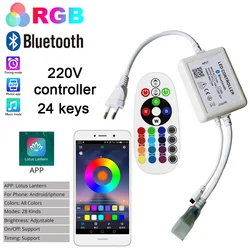 Kontroler Bluetooth 220V RGB sterowanie taśmą LED do telefonu zdalna kontrola aplikacji Bluetooth do sterowania taśmą LED RGB 5050