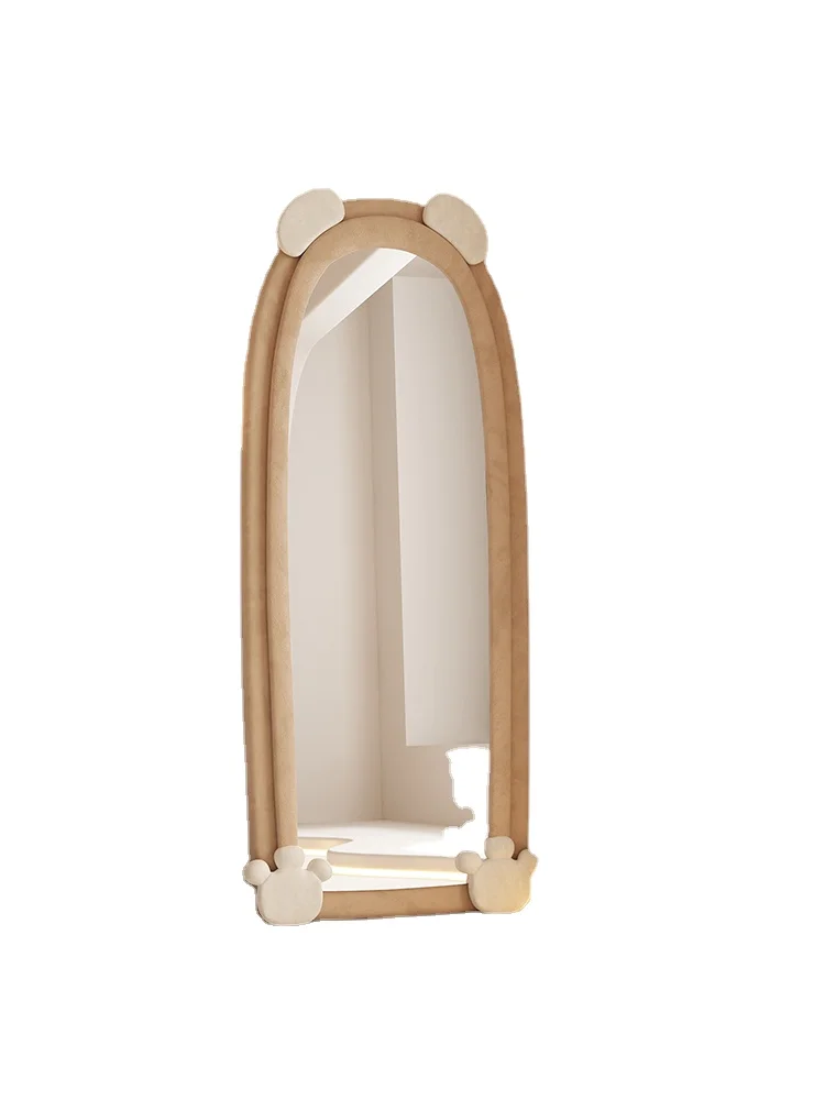 Hxl Full-Length Mirror Floor Mirror Internet Celebrity Shaped Bear Dressing Mirror Clothing Store Full-Length Mirror