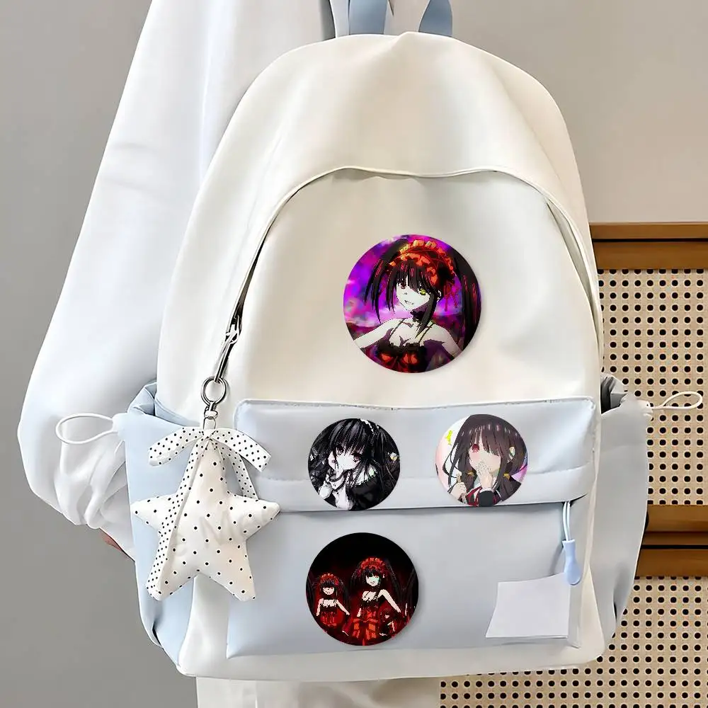 Anime D-DATE A A-LIVE Mixed Theme Round Button Badge Set Anime Cartoon Music Game Fashion Pins For Bags Clothes Accessories