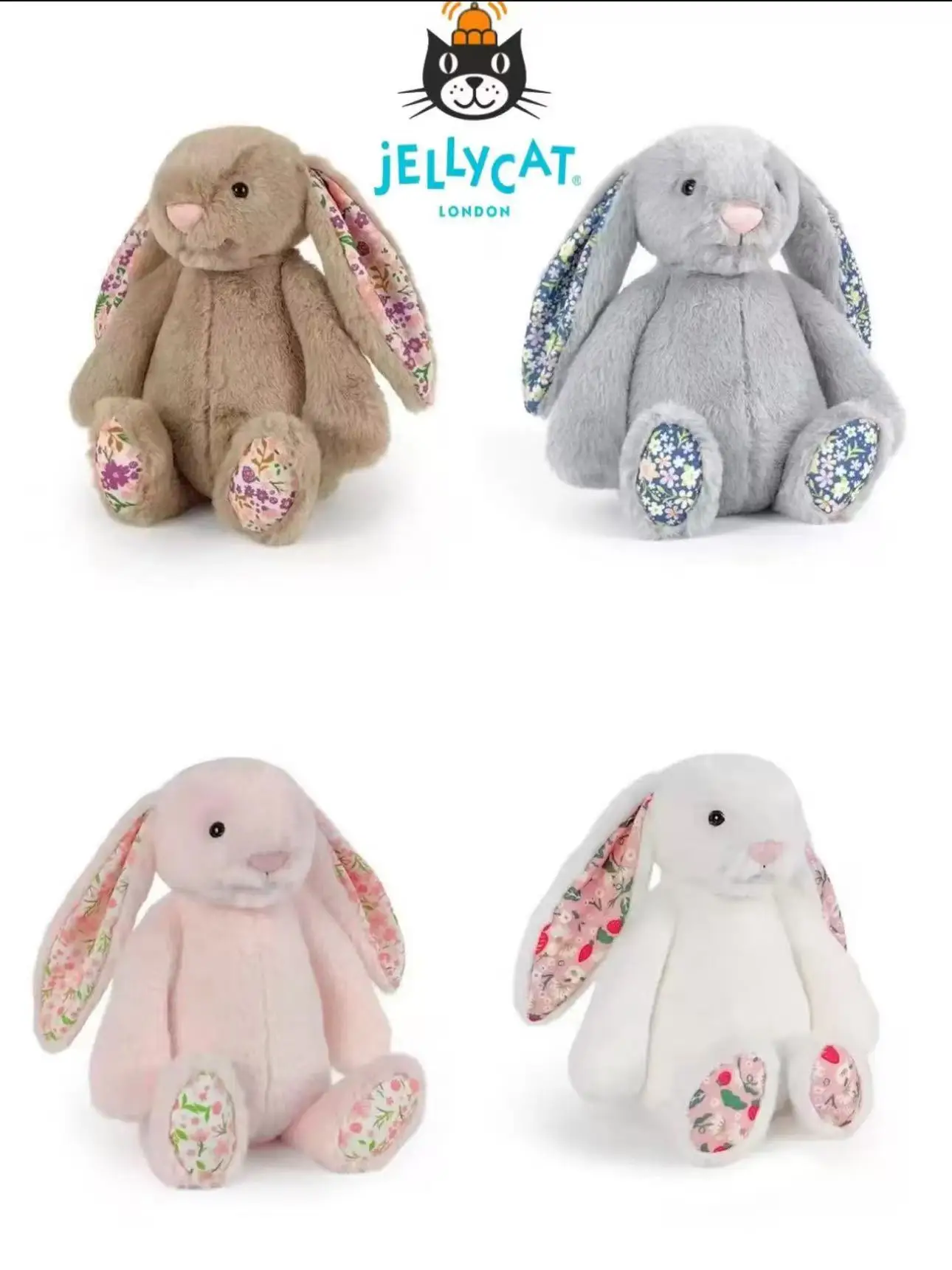 30cm Jellycat Cute Long Ears Rabbit Plush Toy Very Soft White Pink Bunny Doll Sleeping Plushies Home Decor Xmas Gifts Girl view 4