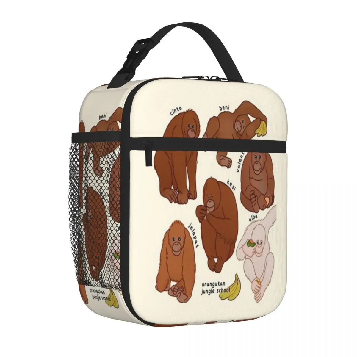Bestselling Orangutan Jungle School Geometric Thermal Lunch Bag Overnight Trip Neoprene Lunch Bag