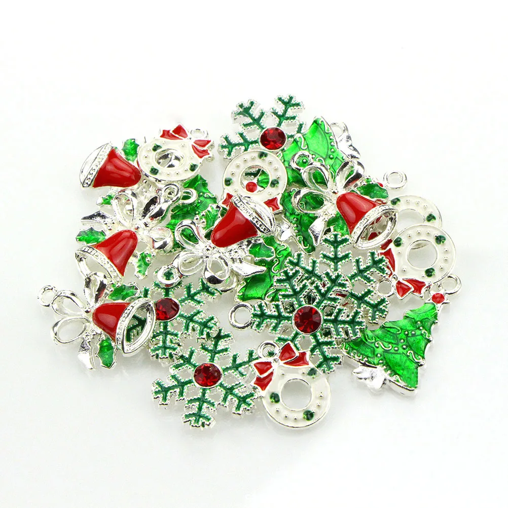 

40Pcs Durable Metal Pendants Diy Necklace Bracelet Making Jewelry Crafting Christmas Decorative Charms