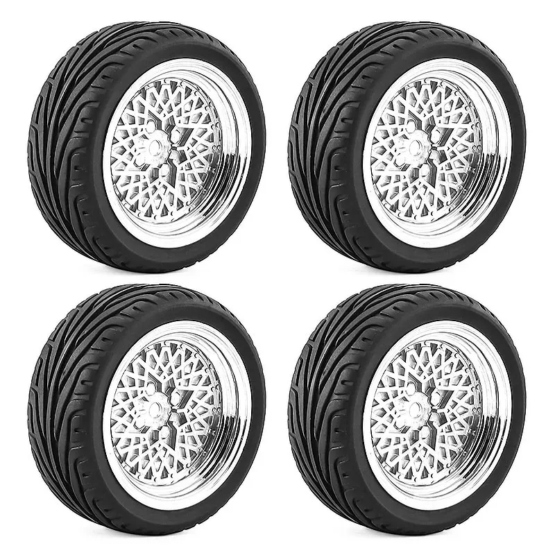 Pneus de course de rallye RC 64mm, 4 pièces, pneus à dérive FW06 Tamiya TT01 TT02 XV01 1/10 RC, pièces de mise à niveau, pneus de moyeu de roue