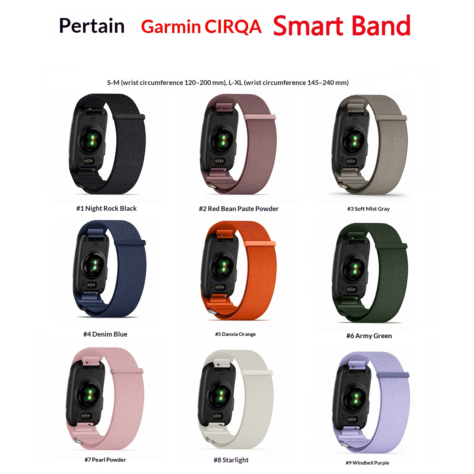 Nylon Loop Premium Custom Replacement Strap Adjustable Wrist Upper Arm Bicep Bracelet Accessories For Garmin CIRQA Smart Band