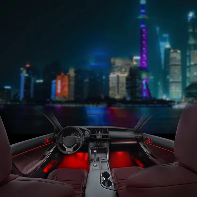 64 Colors Set For Lexus IS 2013-2017 Dedicated button Control Decorative Ambient Light LED Atmosphere Lamp illuminated Strip