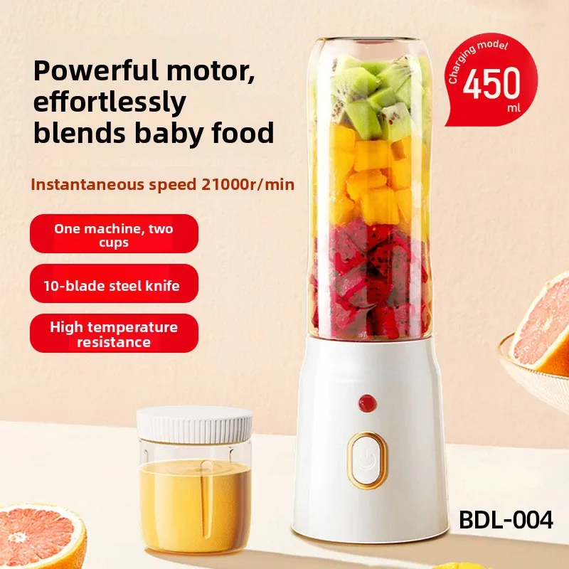 Portable Rechargeable Juicer Cup New Model Small Size Multi-Function Home Use Baby Food Ice Crushing Fruit Juicer Machine
