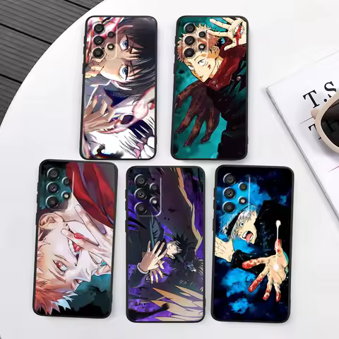 Anime J-Jujutsus Kaisens Art For Samsung A53 A52 A33 A32 A51 A71 A21S A13 A73 A55 A22 A23 A35 A72 A54 A12 5G Black Back