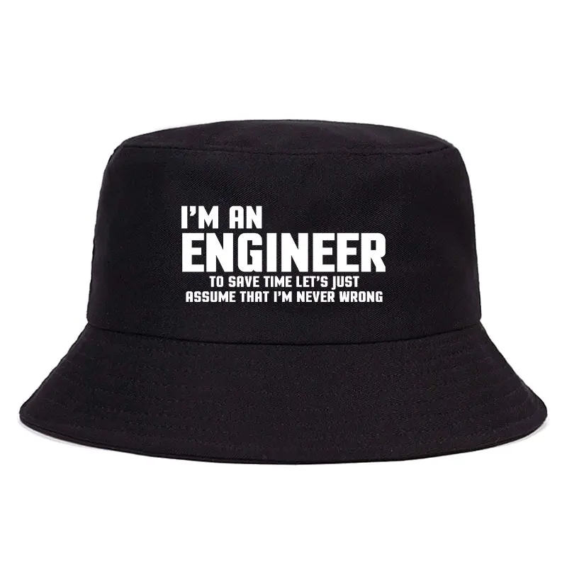 I Am Engineer Bucket Hat Funny Cotton Fisherman Cap for Men 