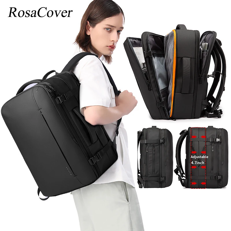 

Large Capacity Expandable 17.3 Inch Laptop Men Business Backpack Waterproof Multi Compartment Travel Bag Backpack Mochilas