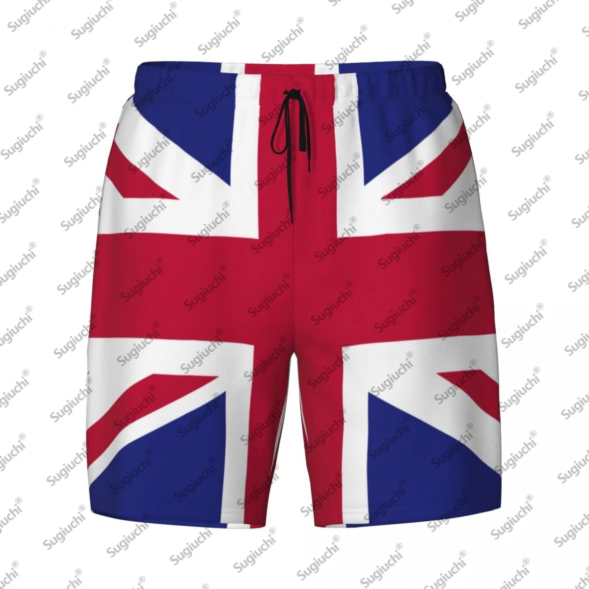 

2025 Англия Британский флаг Юнион Джек Великобритания Флаг Верхний принт 3D Мужские плавки Гавайский купальный пляж 2 в 1, быстросохнущие летние