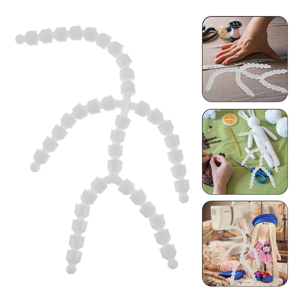 

3Pcs Movable Plastic Limb Head Joints Flexible Body Joint Frame for DIY Cotton Stuffed Puppet Craft Making