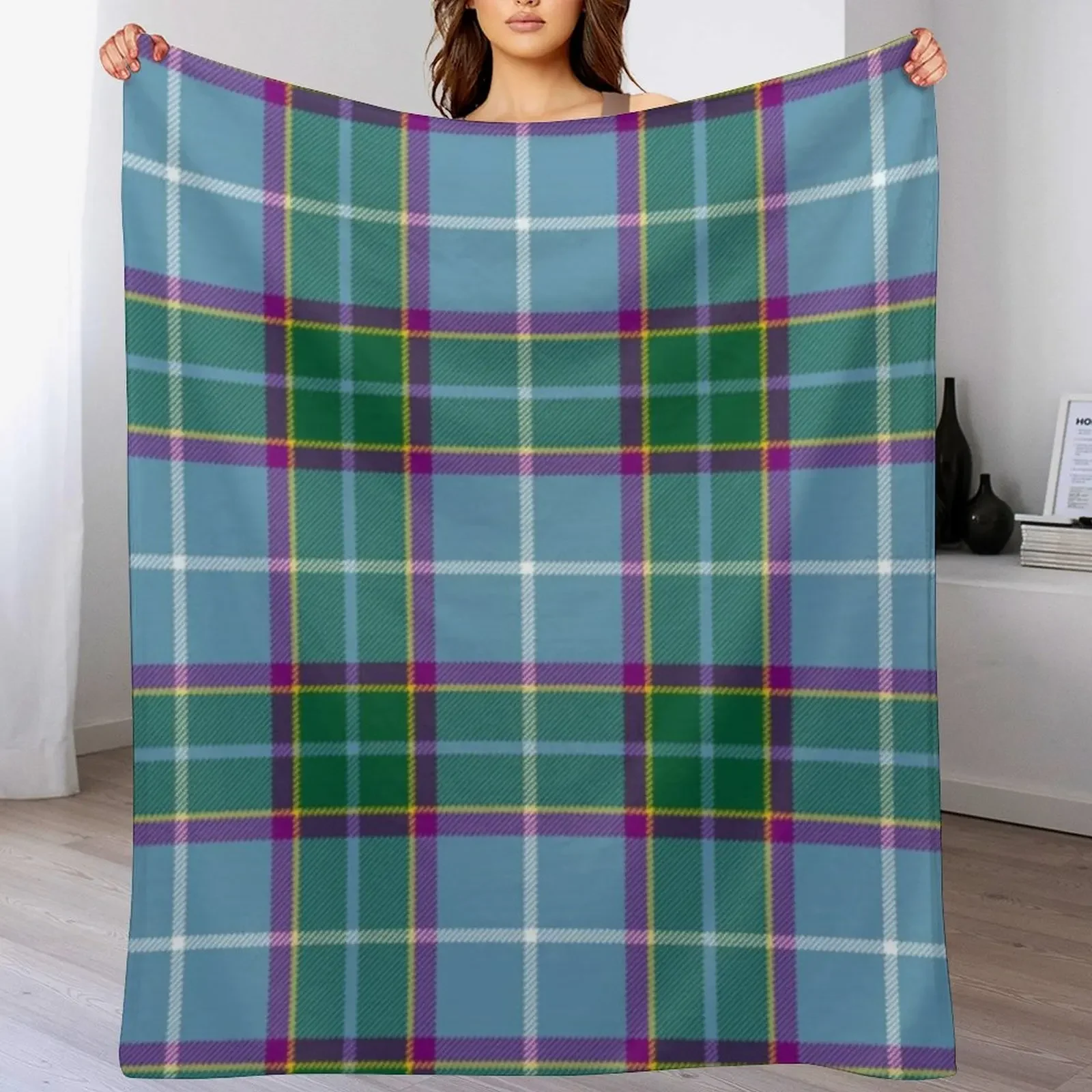 

Manx Tartan Throw Blanket Outdoor Soft Blanket for Picnic Beach Camping