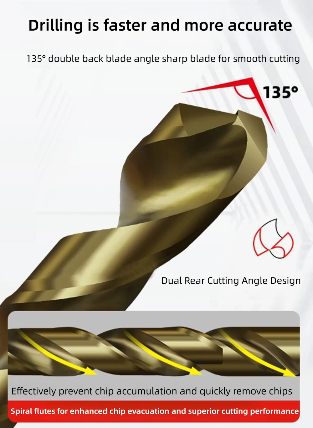 M2 Hartmetall-Bohrer, hohe Qualität, Durchmesser 0,45–20 mm, Edelstahl 135 ° Degree Cobalt Cutter Maschinenwerkzeugteile und Zubehör – Detail 8