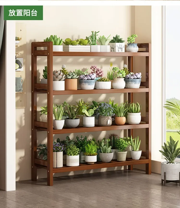 For Indoor Home Balcony Living Room Multi Layer Floor to Ceiling Flower Stand Shelf Succulent Plant Pot Rack Storage