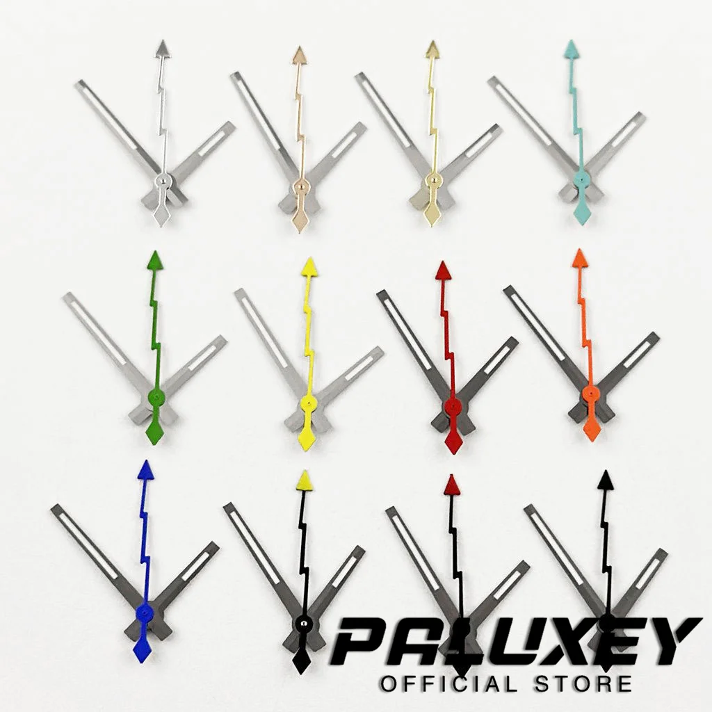 NH35 ساعة الأيدي البرق الأيدي الثانية مؤشر ساعة ل NH36 NH35 الحركة التلقائية الفضة الذهب أسود أحمر ساعة مضيئة اليد