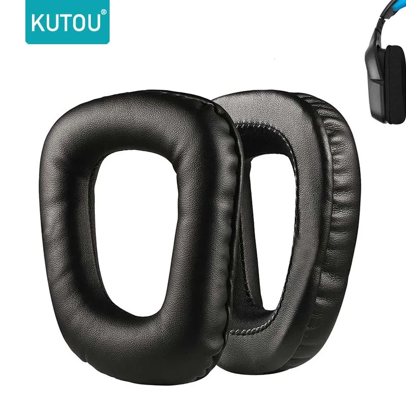 KUTOU Earpads for Logitech G35 Ear Pads G430 Replacement Ear Pad G930 Headphone Ear Cups Repair Parts and Head Beam Foam Pads
