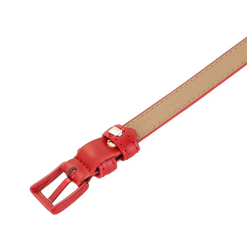 여성용 캔디 컬러 천연 가죽 벨트 - 슬림 미니멀리스트 허리 벨트, 청바지, 바지용, 패션 메탈 버클, 일상 캐주얼