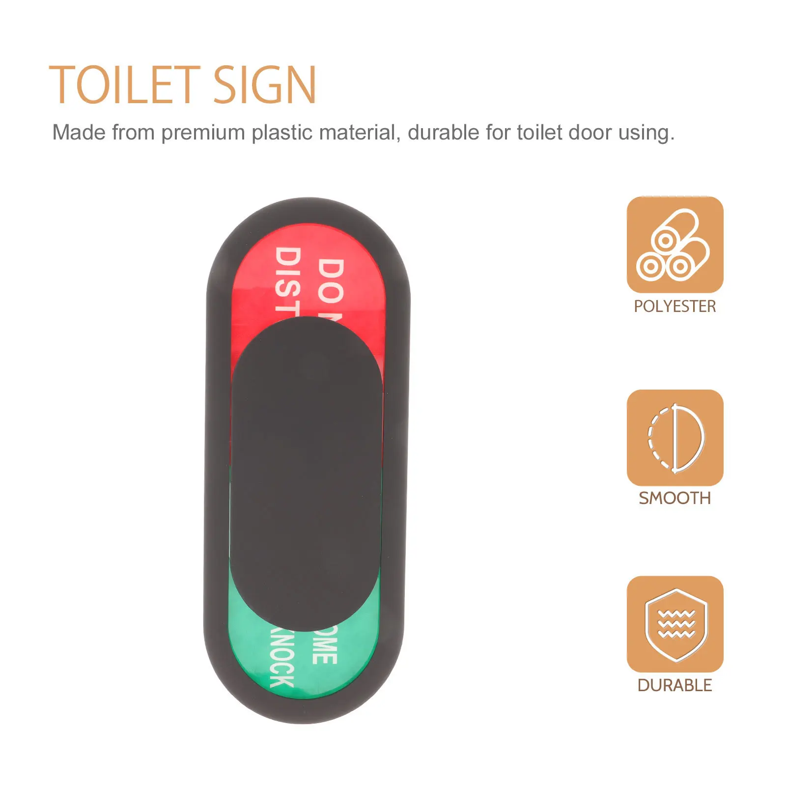 

Toilet Privacy Slide Door Sign Premium Plastic Vacant Occupied Signboard for Bathroom Office Do Not Disturb Sign