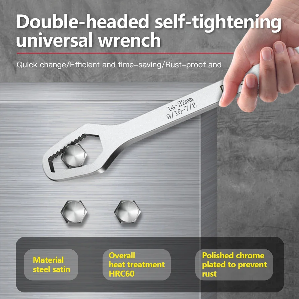 universal Torx wrench self tightening double head Adjustable Spanner bike Moto Car Repairing Tools Hand multi-function Tools