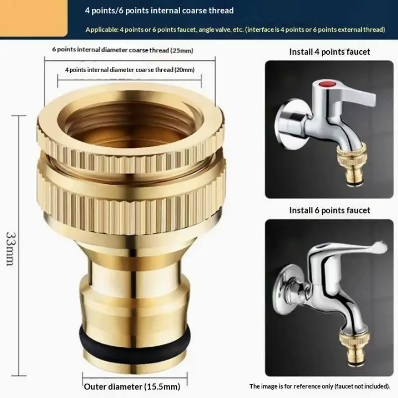 1Pcs Watering Equipment High-Pressure Cleaning Machine Hose Fittings 3/4 Inch 1/2 Inch Threaded Garden Water Pipe Fittings
