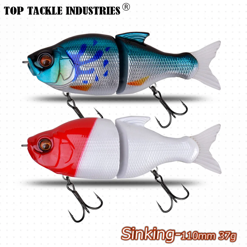 Isca de pesca artificial, Crankbait afundando, Isca articulada, Swimbait, Hard, 110mm, 37g, 1Pc