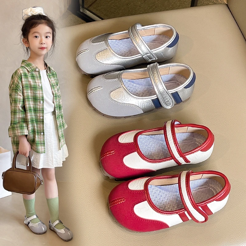 

Girl Mary Jane Shoes Flat Sandals Children Sport Sneaker 2025 Trend Summer Loafers Casual Shoes Comfort Soft Leather Sneakers