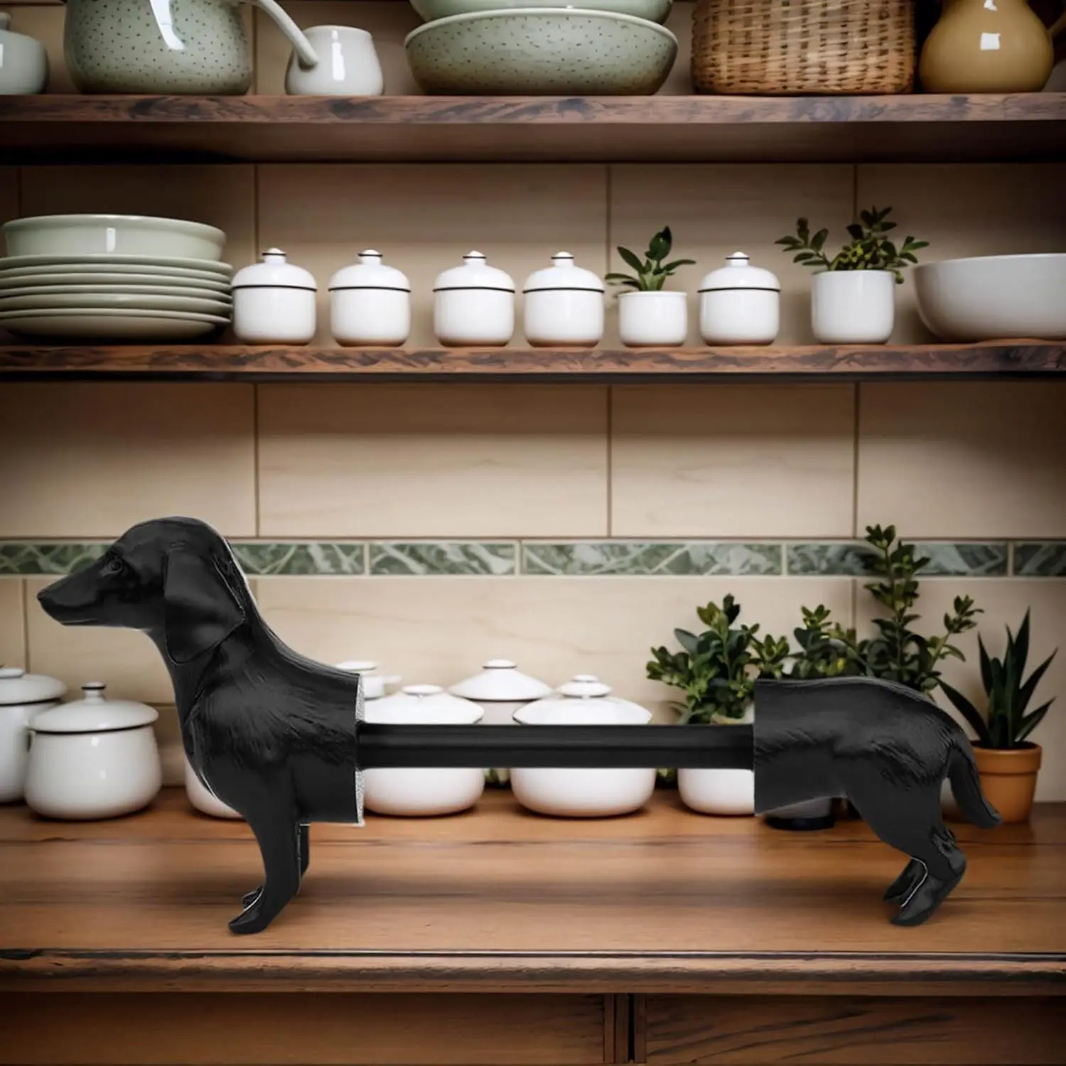 Funny Dachshund Dog Toilet Tissue Holder for Kitchen Paper Towel Rack Cute 3D Printed Animal Display Roll Stand for Bathroom