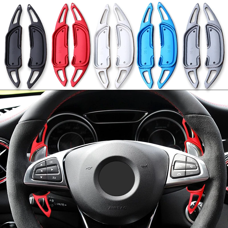 

For Mercedes-Benz Car Steering Wheel Paddle Shift AMG A45 CLA45 GLA45 A35 C63 S63 W205 CLS63 E53 GLE53 Alloy Shifter Paddles