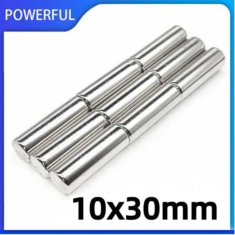 2~30PCS 10x30mm Round NdFeB Neodymium Magnet N35 Super Powerful Small imanes Permanent Magnetic Disc 10mm x 30mm 10*30mm