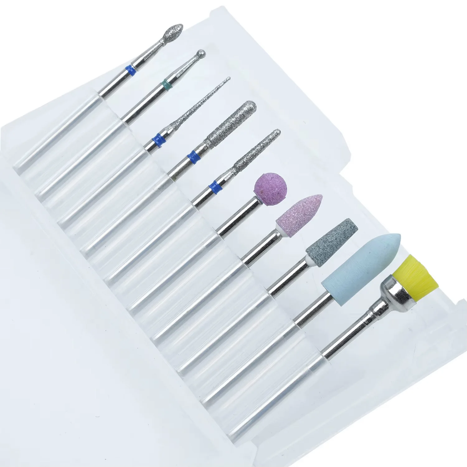 10 PC Professional เซรามิคเจาะเล็บชุด Bit Cuticle Milling Cutters สําหรับเล็บเจาะเล็บอุปกรณ์เสริม Salon เล็บแฟ้ม Emery บิต