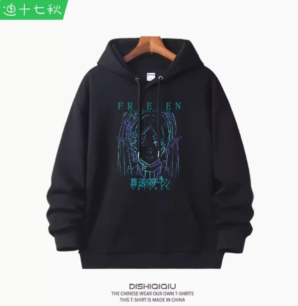 Anime Frieren: Beyond Journey's End Frieren Sudadera con capucha Cosplay Otoño Invierno hombres mujeres abrigo chaqueta suelta Tops