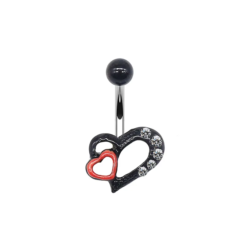Fringed Zircon Navel Ring Heart Navel Piercing Sexy Maple Leaf Belly Piercing Ombligo Belly Button Rings Nombril Body Jewelry