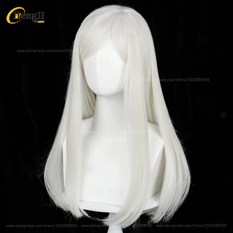 W magazynie Anime Synthetic Sanzu Haruchiyo Long 70cm Milky White Cosplay Wig Heat Resistant Hair Halloween Party Wigs + A Wig Cap