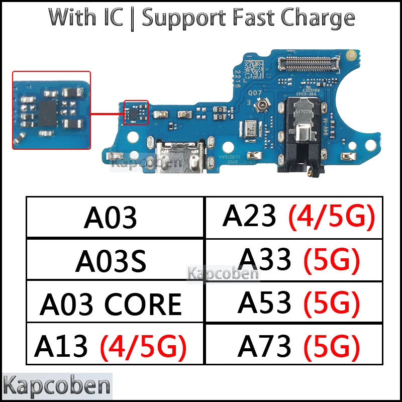 

Usb Dock Charger Port for Samsung Galaxy A03S A13 A23 A33 A53 A73 A03 Core 4G 5G Charging Board Module