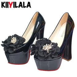 Sexy Women Pumps Lady Party Shoes 16.5cm High Souare Heels Ladies Disco Dance Heels Stiletto Big Size 45 46 47 48 49 50