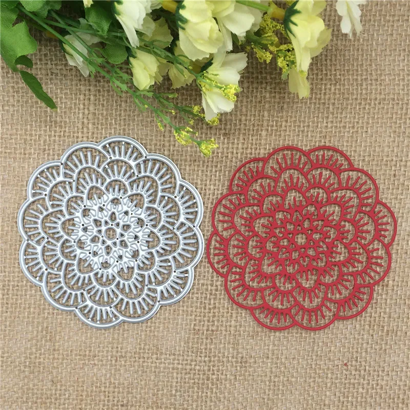 Flower Doily craft Metal cutting dies  mold Round hole label tag Scrapbook paper craft knife mould blade punch stencils dies