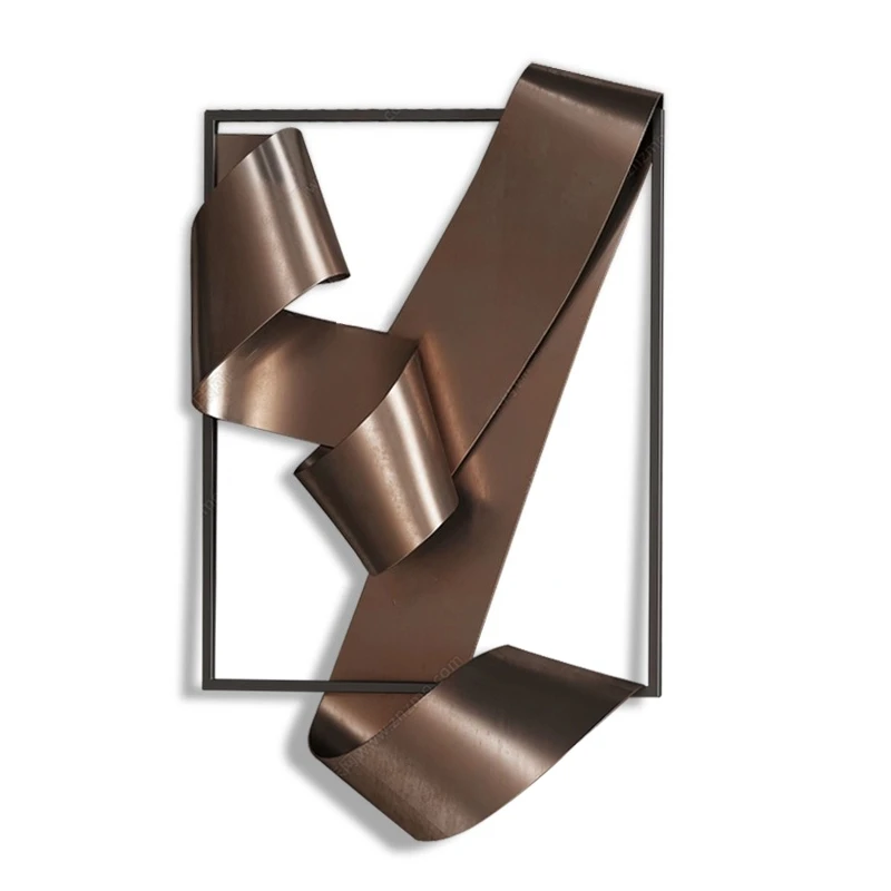

Minimal three-dimensional wrought iron wall decoration