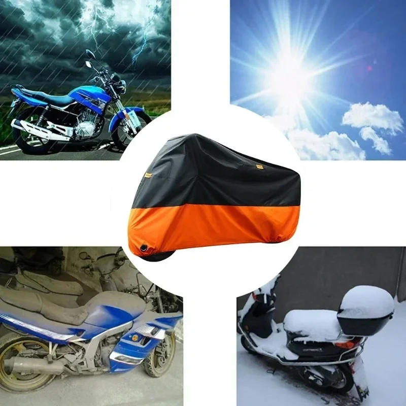 Motorcycle Thick 190T Waterproof Universal Outdoor Uv Electric Bike Protective Motorbike Dust Rain Sunshade Cover for All Season