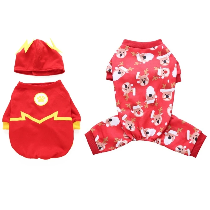 Dog Outfit Dress Costume Halloween Pet Cosplay Christmas Santa Theme Dropship