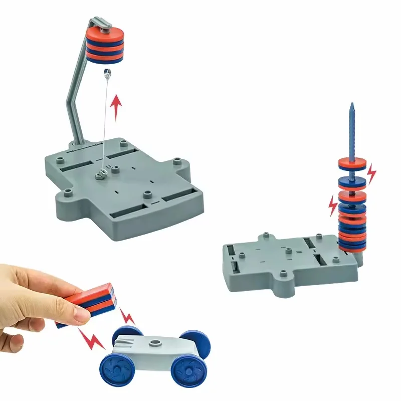 12-in-1magnet Science kit Toys for Kids STEM Magnetic Science Experiments Power The Racer with a Magnet,Levitate a Magnet