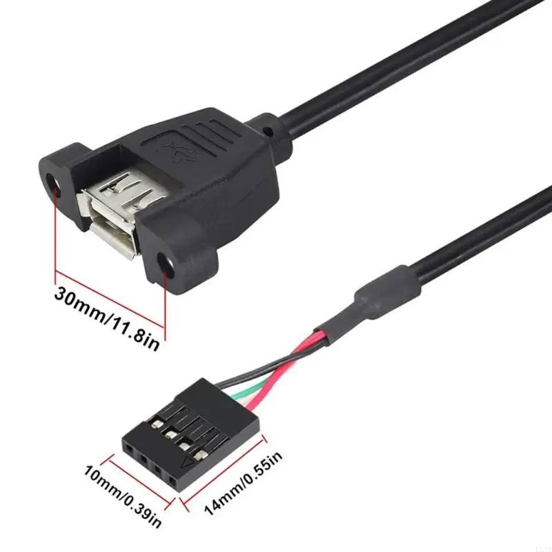 LXAA USB2.0 Adattatore per cavo da femmina a scheda madre 4pin con pannello a vite