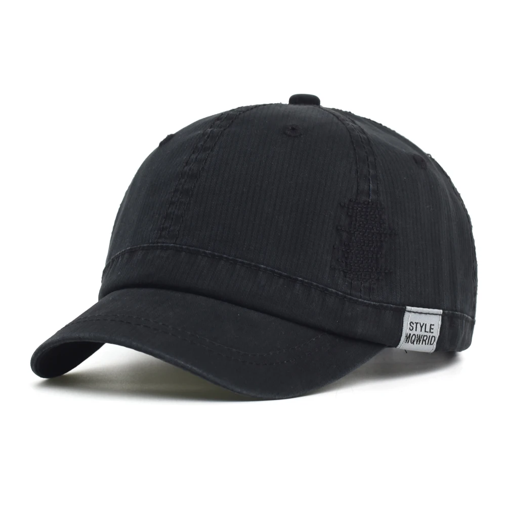Four Seasons Short Brim Baseball Cap Cotton Men Women Soft Vintage Dad Hat Adjustable Trucker Style Low Profile Caps