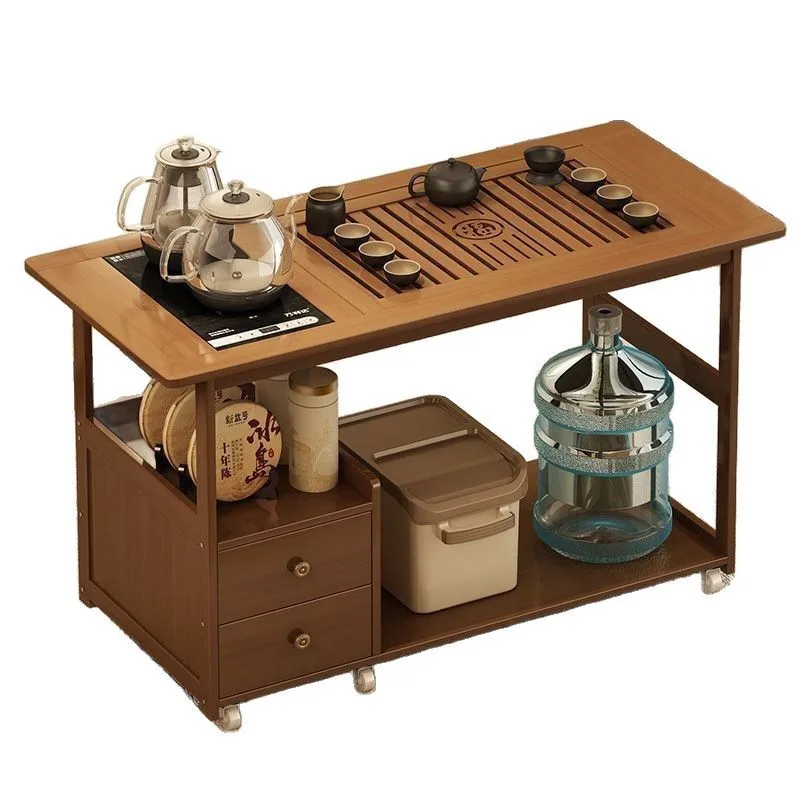 

Mobile Household small tea Kettle integrated tea cabinet cart Sofa side table Tea set