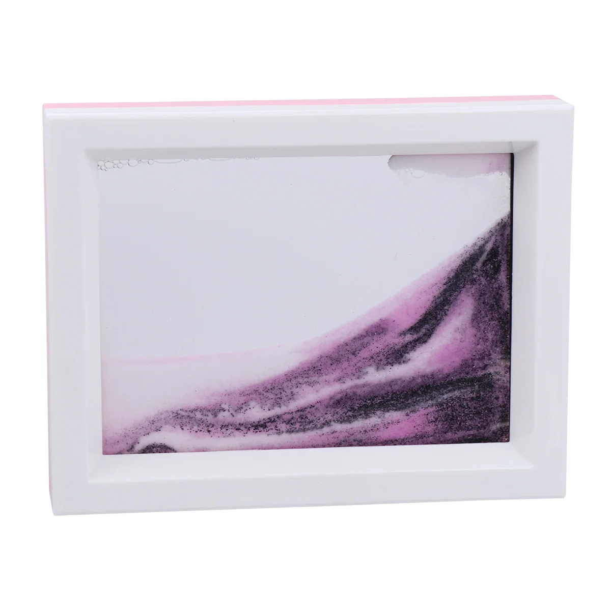 

1pc 3D Quicksand Painting Art Decor Black White Pink Vertical Frame For Home Office Table Desk Decoration Sand Art Falling