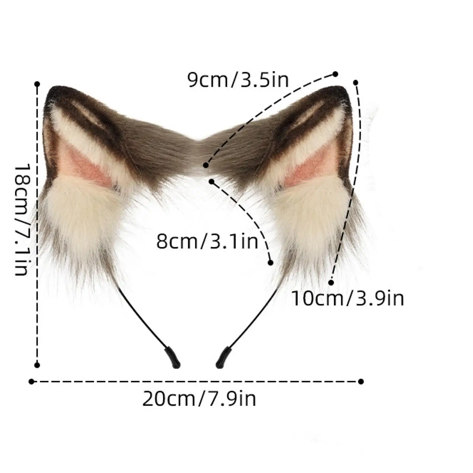 طوق شعر فاخر على شكل آذان القطط، عصابة رأس لوليتا للحفلات ذات طابع الحيوانات