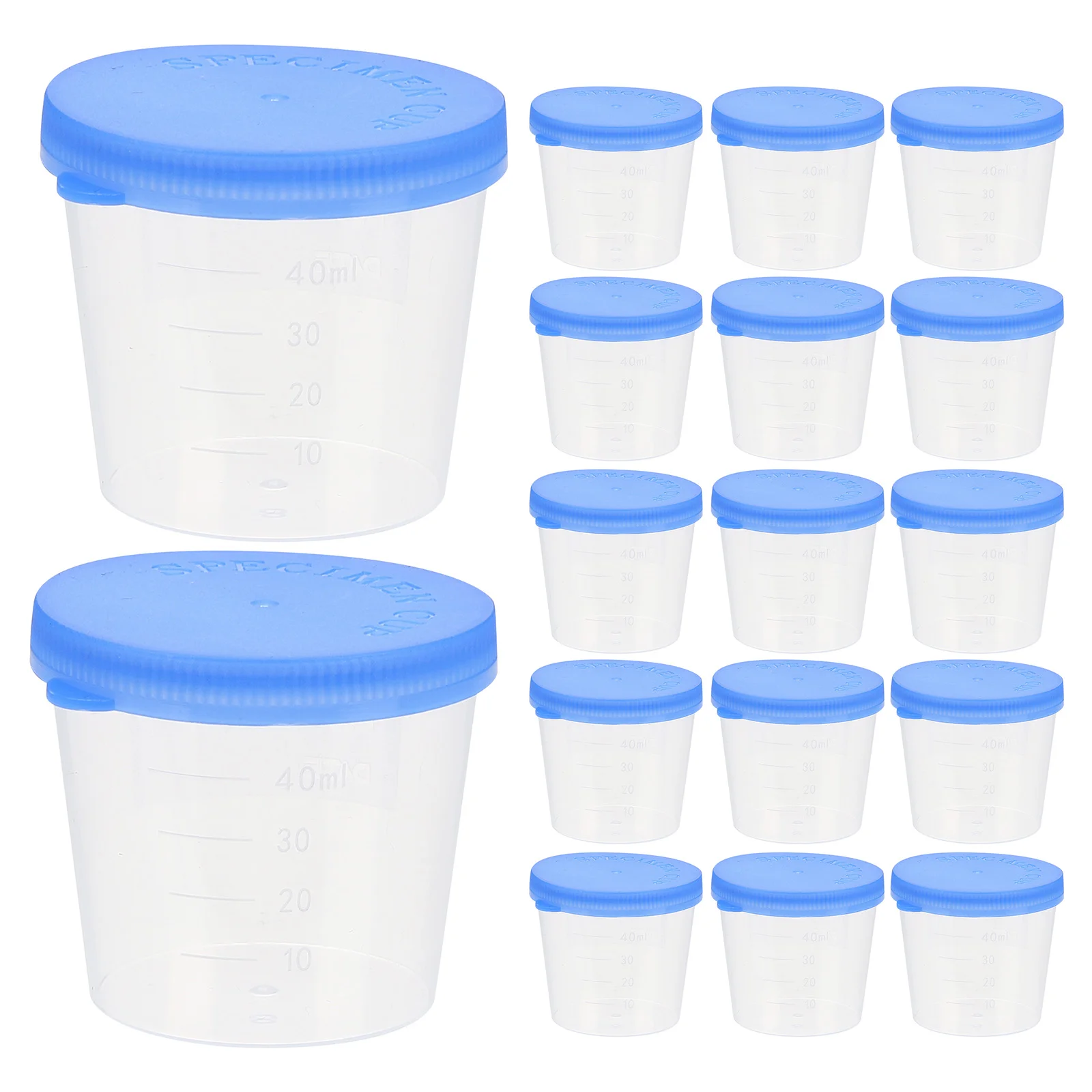 

50 Pcs Urine Cup Sample Man to Go Containers with Lids Plastic Cups for Men Specimen